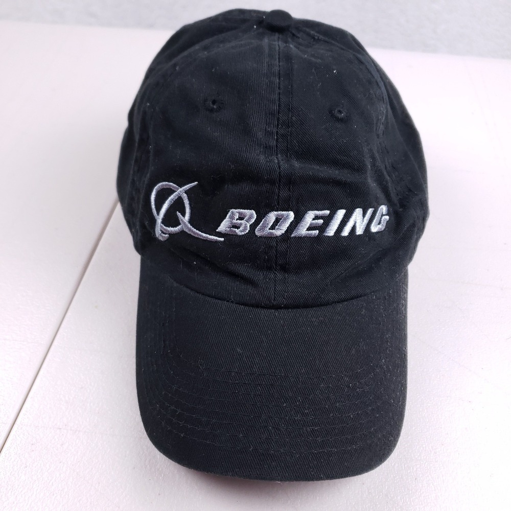 Boeing Aviation Logo Baseball Cap Black Cotton Adjustable Strapback Hat 508